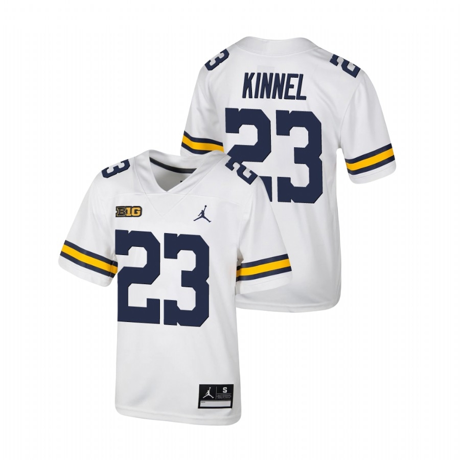 Michigan Wolverines Youth NCAA Tyree Kinnel #23 White Untouchable College Football Jersey PRS2449HG